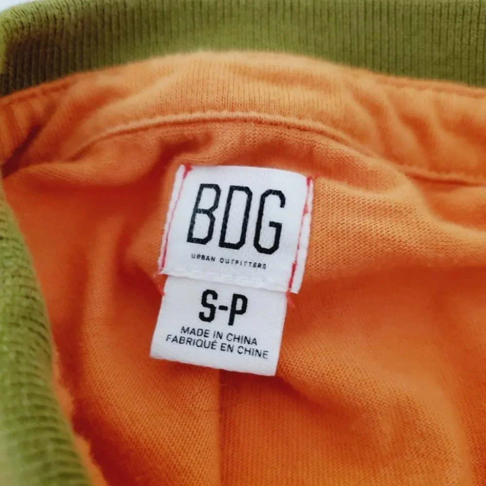 Urban Outfitters BDG Polo Shirt Oversized Vintage Style University Orange S - Picture 7 of 11
